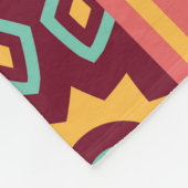 Donkere achtergrond: etnische Aztec naadloos Fleece Deken (Hoek)