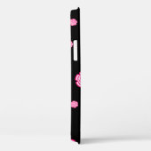 Donkere achtergrond heldere gestileerde roze bloem Case-Mate iPhone case (Achterkant / Rechts)