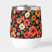 Donkere achtergrond Kleurrijke wilde bloemen (Voorkant)