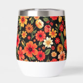 Donkere achtergrond Kleurrijke wilde bloemen (Achterkant)