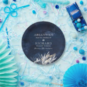 Donkere  adem met bijtende Labels met olievlek Papieren Bordje (Feest)