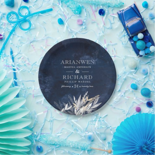 Donkere  adem met bijtende Labels met olievlek Papieren Bordje (Feest)