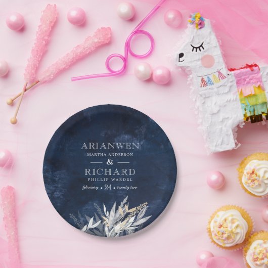 Donkere  adem met bijtende Labels met olievlek Papieren Bordje (Feest)