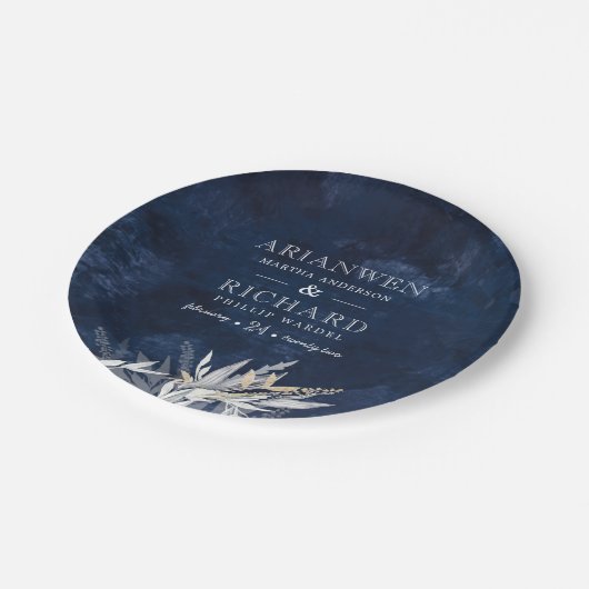 Donkere  adem met bijtende Labels met olievlek Papieren Bordje (Gekanteld)