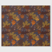 Donkere afgevlakte bladerboomvertakkingen cadeaupapier (Vlak)