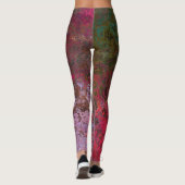 Donkere alcoholinkt Abstract Leggings (Achterkant)