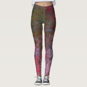 Donkere alcoholinkt Abstract Leggings (Voorkant)