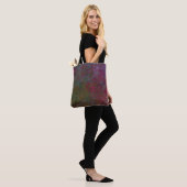 Donkere alcoholinkt Abstract Tote Bag (Op model)