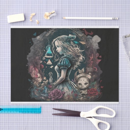 donkere Alice 2  ontkoppeling Tissuepapier (Craft)