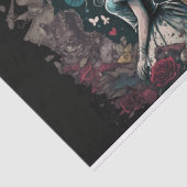 Donkere Alice in wonderland, ontkoppelingsschool Tissuepapier (Detail)