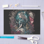 Donkere Alice in wonderland, ontkoppelingsschool Tissuepapier (Craft)