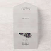 Donkere Alice in Wonderland Wedding All In One Uitnodiging (Buitenkant)