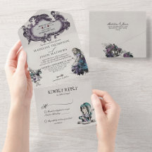  Donkere Alice in Wonderland Wedding