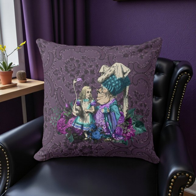 Donkere Alice Rustic Diep Paars Kussen (Creator heeft geüpload)
