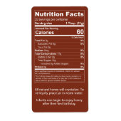 Donkere amberhoningvoeding etiket (Voorkant)