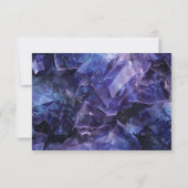 Donkere Amethist Boho Heks Kristallen Zwarte Bruil RSVP Kaartje (Achterkant)