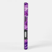 Donkere Amethyst Marmer Smelt iPhone Hoesje (Rechterkant)