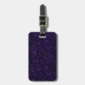 Donkere Amethyst Paarse Glitter Bagagelabel (Voorkant verticaal)