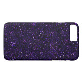 Donkere Amethyst Paarse Glitter Case-Mate iPhone Case (Achterkant (Horizontaal))