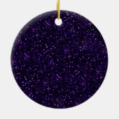 Donkere Amethyst Paarse Glitter Keramisch Ornament (Achterkant)