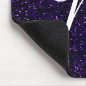 Donkere Amethyst Paarse Glitter Muismat (Hoek)
