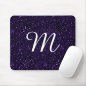 Donkere Amethyst Paarse Glitter Muismat (Met muis)