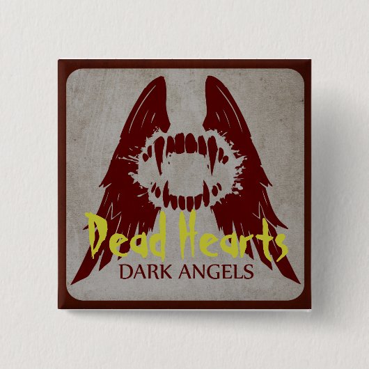 Donkere Angels - Doodharten romans Vierkante Button 5,1 Cm (Voorkant)
