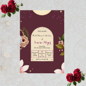Donkere Anime Fantasy Bruiloft Feest Uitnodiging