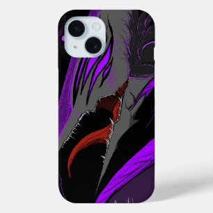 Donkere Anime Fantasy Kraai en Duivel Kunst iPhone 15 Case