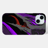 Donkere Anime Fantasy Kraai en Duivel Kunst Case-Mate iPhone Case (Achterkant (horizontaal))