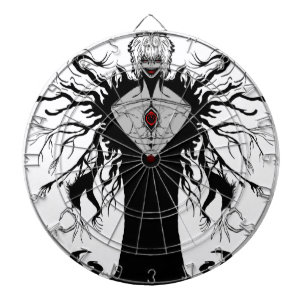 Donkere Anime Fantasy Kraai en Duivel Kunst Dartbord
