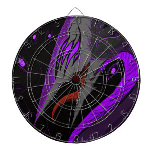 Donkere Anime Fantasy Kraai en Duivel Kunst Dartbord
