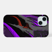 Donkere Anime Fantasy Kraai en Duivel Kunst iPhone 15 Case (Achterkant horizontaal)
