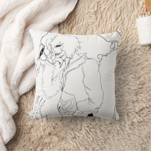 Donkere Anime Fantasy Kraai en Duivel Kunst Kussen