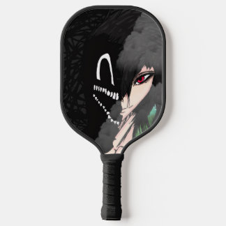 Donkere Anime Fantasy Kraai en Duivel Kunst Pickleball Paddle