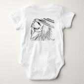 Donkere Anime Fantasy Kraai en Duivel Kunst Romper (Achterkant)