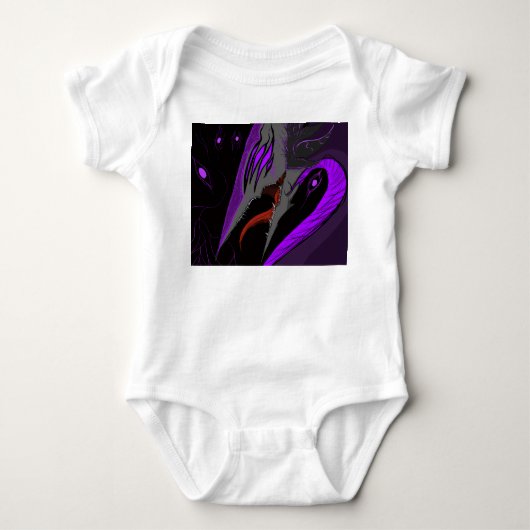 Donkere Anime Fantasy Kraai en Duivel Kunst Romper (Voorkant)