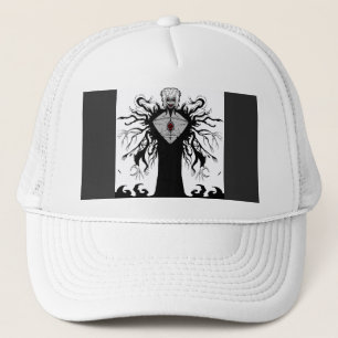 Donkere Anime Fantasy Kraai en Duivel Kunst Trucker Pet