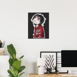 Donkere Anime "Toch Hier" Esthetische Gotische Ill Poster