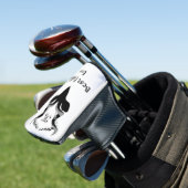 Donkere antilope silhouet beste papa ooit golfheadcover (Insitu)