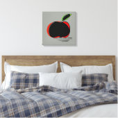 Donkere Appel – Minimale Grafische Kunst Canvas Afdruk (Insitu (Slaapkamer))