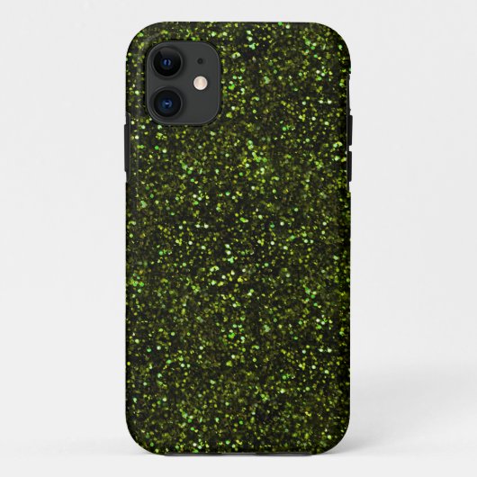 Donkere Apple Green Glitter Case-Mate iPhone Case (Achterkant)