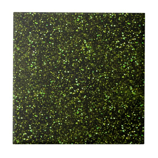 Donkere Apple Green Glitter Tegeltje (Voorkant)