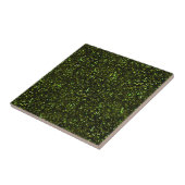 Donkere Apple Green Glitter Tegeltje (Zijkant)