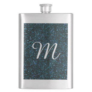 Donkere Aqua Blue Glitter Flacon