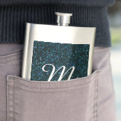 Donkere Aqua Blue Glitter Flacon (Voorbeeld)
