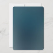 Donkere Aquamarijn en Blauwgroen Blauwe Bloemenbru Kaart (Achterkant)