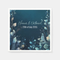 Donkere Aquamarijn en Blauwgroen Blauwe Bloemenbru