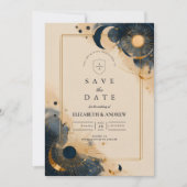 Donkere Astrologie Bruiloft Save The Date (Voorkant)
