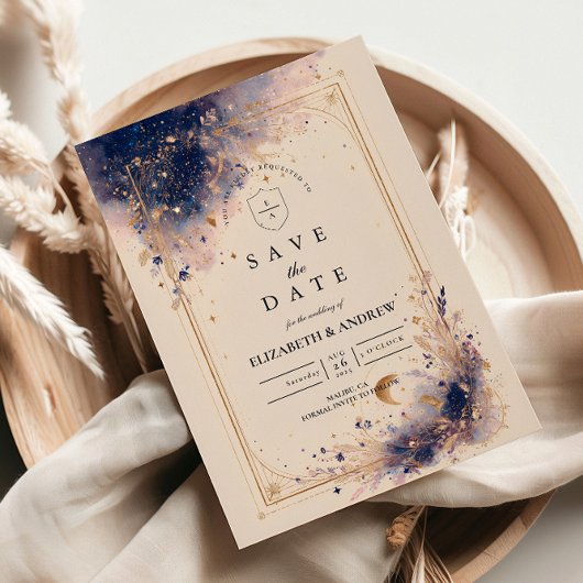 Donkere Astrologie Bruiloft Save The Date